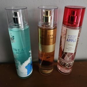 BATH & BODY WORKS Sweater Weather Golden Sunflower Winter Candy Apple Fragrances